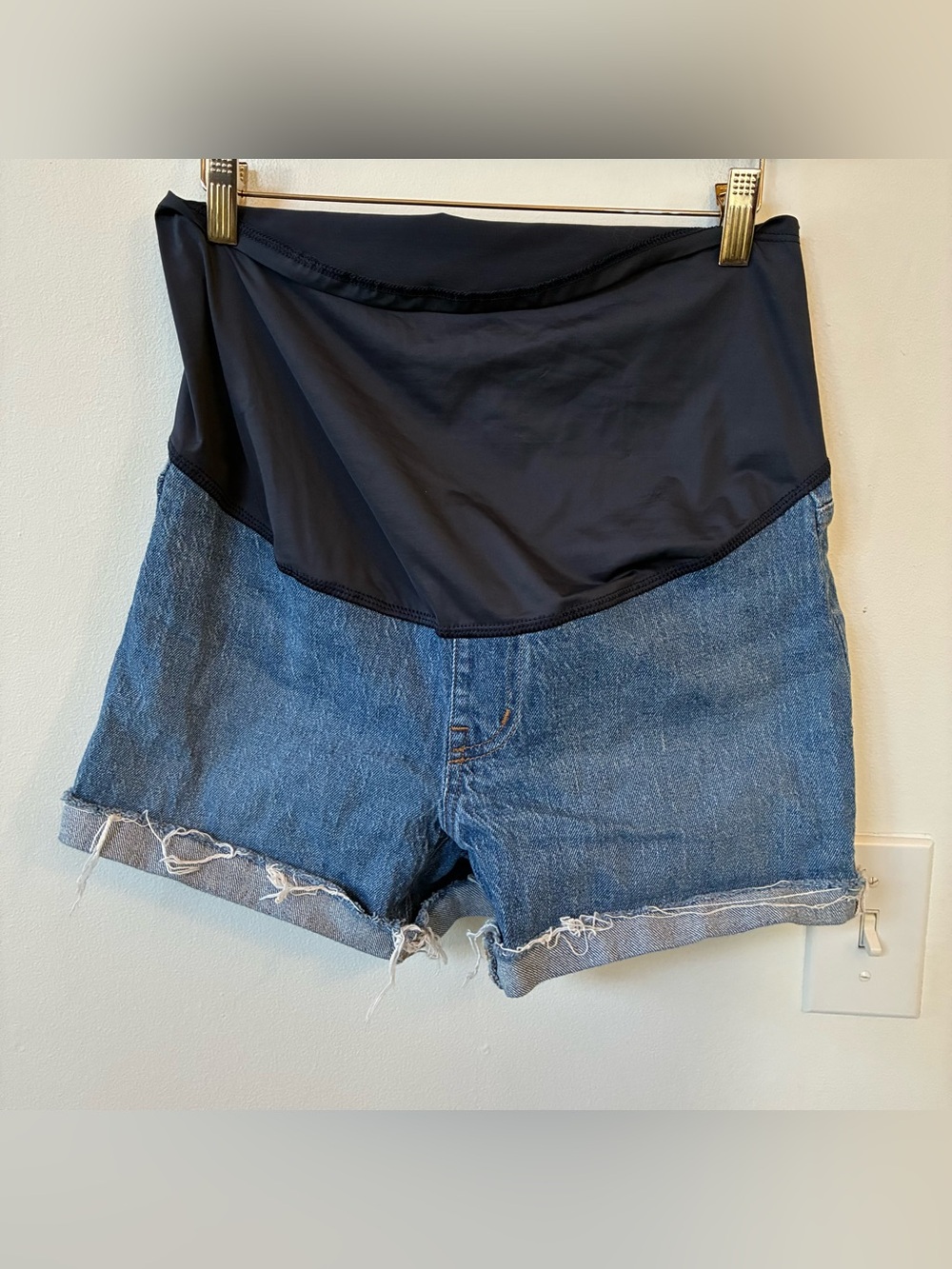 Madewell Maternity over the belly Denim Shorts